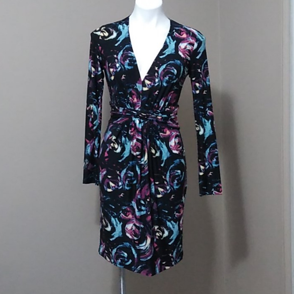 Max and Cleo long sleeve midi dress size small